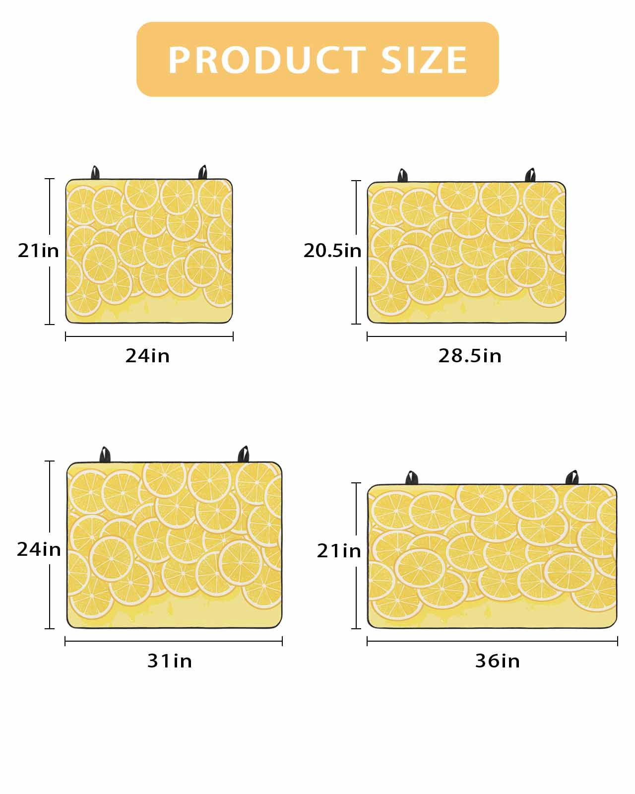 Large Induction Cooktop Protector Mat Yellow Lemon Stove Top Covers for Electric Stove, Summer Botanical Watercolor Modern Art Decorative Stove Burner Cover Mats, Glass Top Stove Cover