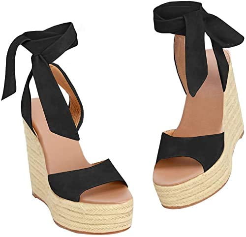 Women Platform Espadrille Wedges 