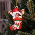 thumbnail image 2 of KEINXS Gremlins Gizmo Fairy Light Santa Hat Hanging Christmas Figurine Ornament Decor, 2 of 3