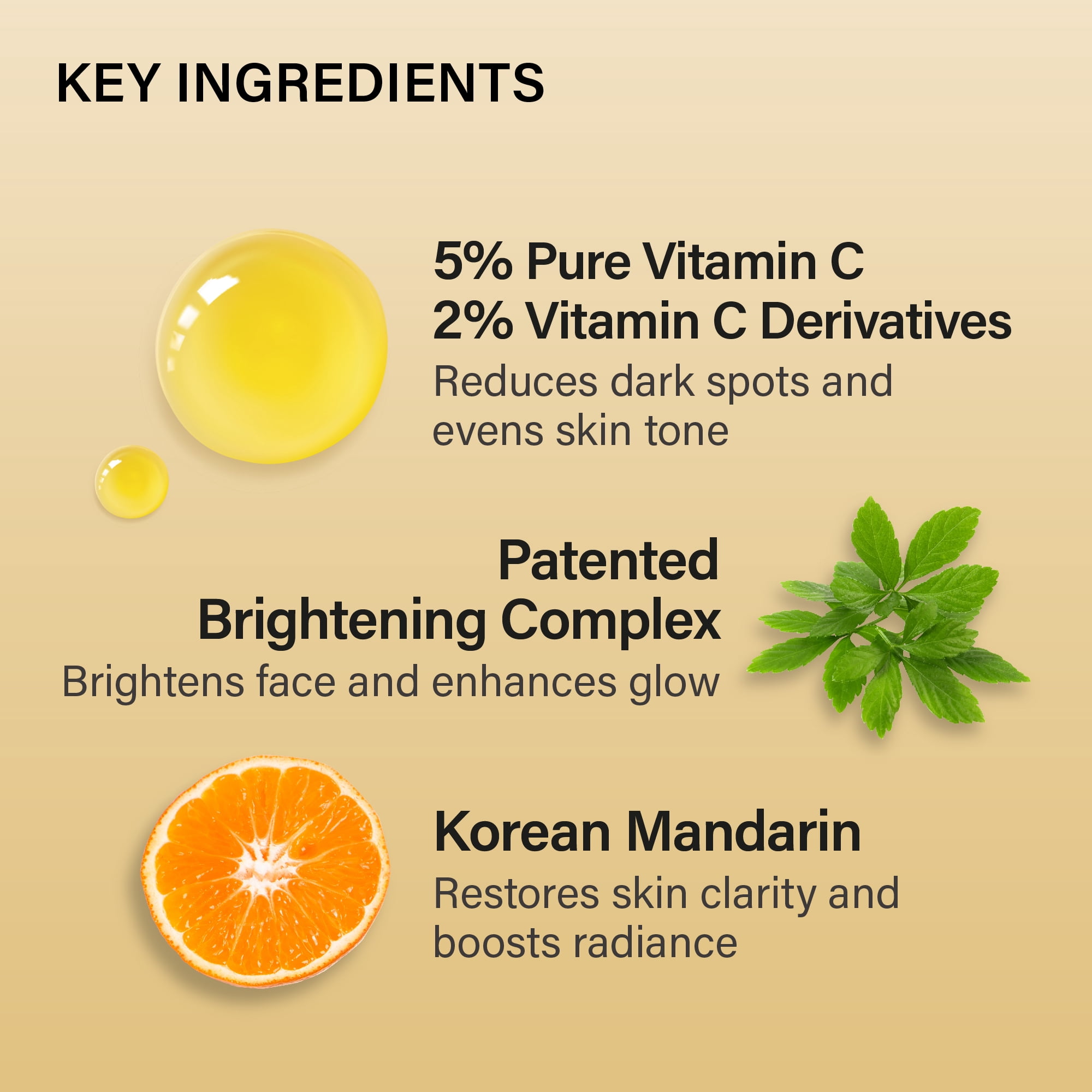 Melixir Mandarin Vitamin C5 Serum – Enhances Radiance with 5% Ascorbic Acid & Centella Asiatica, For Uneven Tone & Texture, Lightweight Daily Serum, Korean Skincare (1.0 fl.oz.)