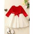 thumbnail image 3 of Suealasg Little Girls Spring Fall Princess Dress Clothes 1T 2T 3T 4T 5T 6T 7T Kids Girls Velvet Long Sleeve Tulle A-line Dress Autumn Party Dress Clothing for Children Girls, 3 of 9