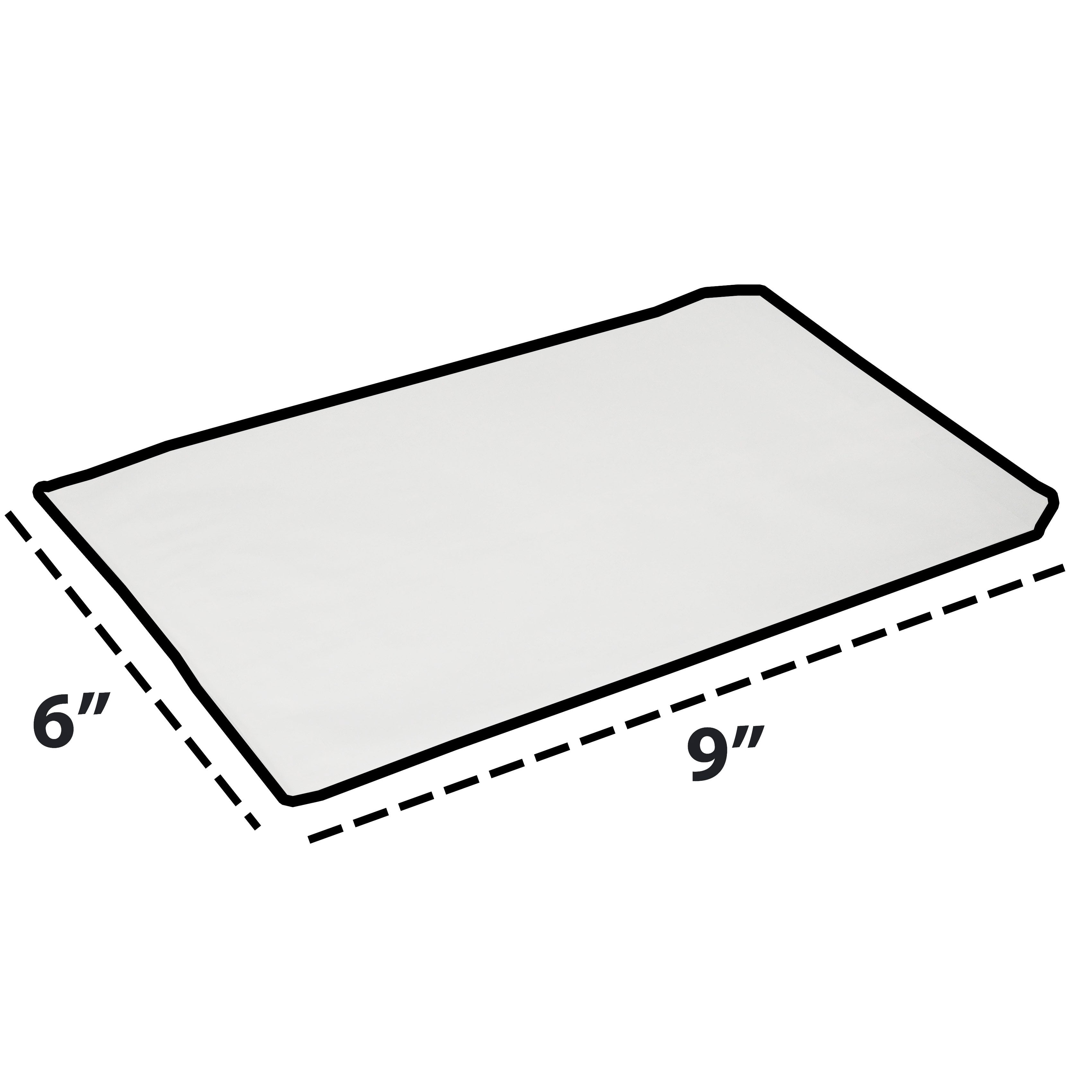 50 Qty 6" x 9" Decorative Flat Paper Gift Bags - Plain White Kraft Bags - for Sales/Treats/Parties Cookies/Gifts - N'icePackaging