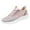 Pink, variant on Womens Mesh Sneakers Lightweight Running Shoes Nonslip Lace up Daily Workout Gym Athletic Shoes Soft Sole Walking Shoes White Size 8.5