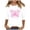White, variant on IROINNID Discount Breast Cancer Pullover for Women Breast Cancer Awareness Loose Printed Loose T-shirt 3/4 Sleeves Blouse Round Neck Tops,Black