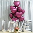 thumbnail image 2 of Kripyery 50Pcs/Set 18-inch Party Balloon Metallic Love Heart/Star Shaped Aluminum Foil Wedding Party Decor Latex Balloon Party Supplies, 2 of 8