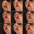 thumbnail image 3 of Pendientes de clip con forma de botón para mujer Q,E01780, 3 of 3