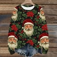 thumbnail image 2 of Womens Christmas Printed Sweatshirt Crewneck Long Sleeve Shirts Xmas Novelty Pullover Santa Claus Clothing Reindeer Stocking Tops Trendy Fashion Clothes, 2 of 4