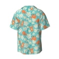thumbnail image 2 of Easygdp Cute Sloth on Floral Tree Men's Casual Short-sleeved Shirt with Pocket and Button Suitable for Beach Vacation Leisure - 4X-Large, 2 of 7