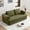 Green, variant on 80" Corduroy Deep Seat Sofa Bed, Compressed Pull-Out Sofa Bed with High-resilience Foam, Luxury Pull-Out Sofa Bed with Ergonomic Design for Living Rooms, Grey