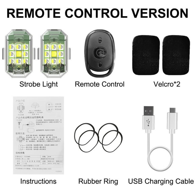 Led Strobe Light Wireless Remote Control Outdoor Warning Lamp Flash For Motorcycle Car Bike Scooter