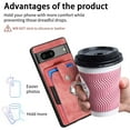 thumbnail image 5 of SaniMore Compatible with Google Pixel 7 Case, Wallet Stand Elastic Credit Card Slot Magnetic Car Mount Ring Holder Premium PU Leather Protection Cover for Google Pixel 7 6.3-inch, Purple, 5 of 9