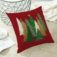 thumbnail image 4 of Christmas Pillow Covers 16x16 Inch Set of 2 Colorful Christmas Tree Throw Pillows Case, Stars Holiday Outdoor Decorative Farmhouse Winter Red Decor Cushion Covers for Home Sofa Bed Couch, 4 of 6