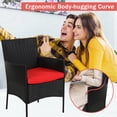 thumbnail image 6 of YRLLENSDAN Wicker Outdoor Furniture, Wicker Patio Furniture Set Front Porch Furniture Patio Conversation Sets 4 Piece Patio Furniture Set for Backyard Balcony Porch Garden, Red, 6 of 7