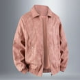 thumbnail image 6 of Faux Leather Coat For Men Lapel Front Zip Long Sleeve PU Outwear Stylish Casual Biker Jacket With Pockets (M, Pink), 6 of 7