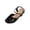 Black, variant on Women Open Square Toe Single Band High Heel Platform Dress Sandal with Adjustable Ankle Strap White 40