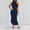 Dark Blue, variant on Bnwani Women's Dresses,Summer Dresses,Crew Neck,Zipper,Satin,Sleeveless,Dark Blue,XL