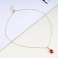 thumbnail image 3 of Bohemian Oval Ruby Crystal Pendant Necklace Red Ruby Choker Necklace Red Rhinestone Necklace Red Cz Collar Necklace Jewelry for Women, 3 of 13