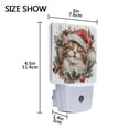 thumbnail image 4 of Happy Cat with Christmas Wreath LED Night Light Sensor Lamp Plug-in Adjustable Brightness 2 Pack, 4 of 7