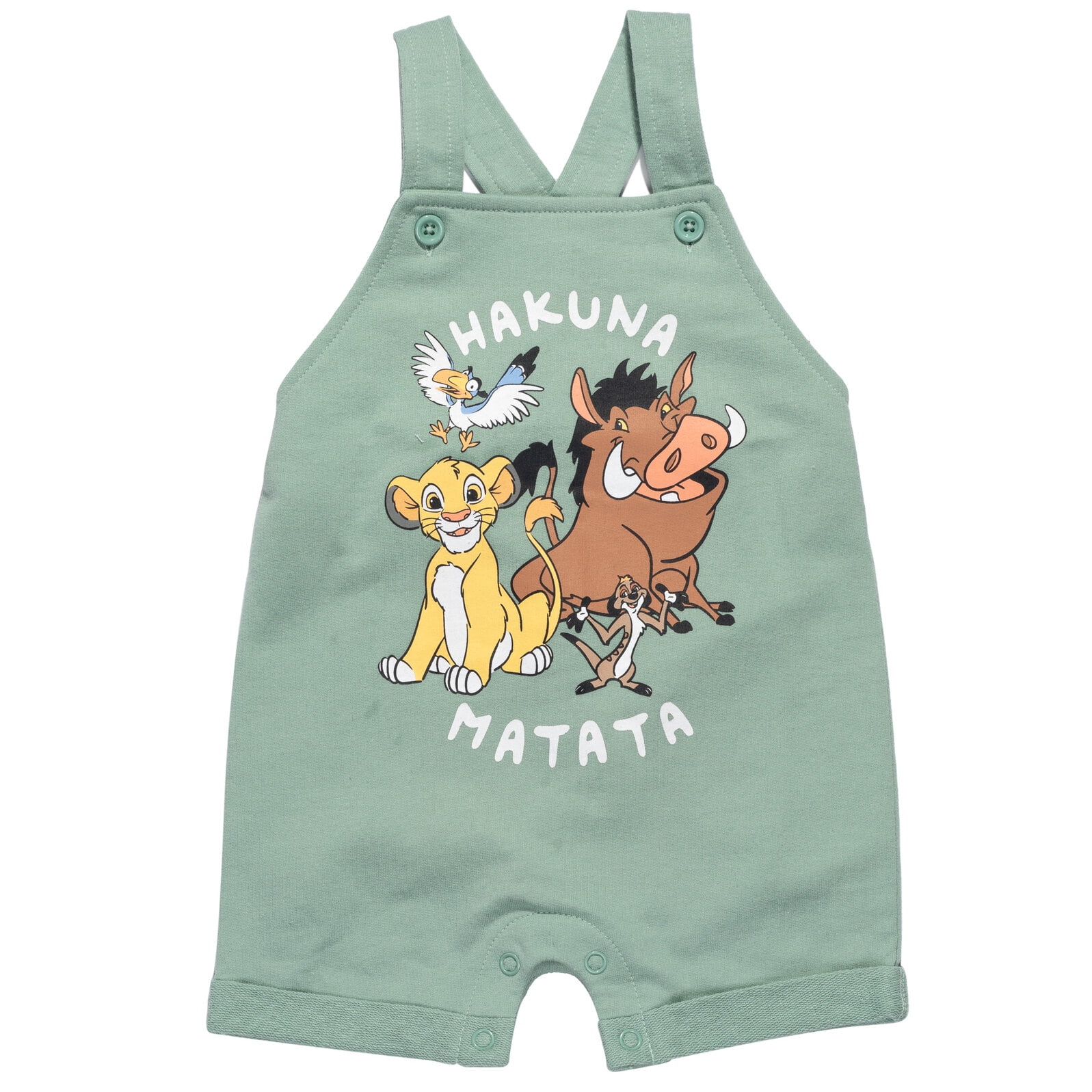 Disney Lion King Baby Boys' Tee and Shortall Set with Bucket Hat Lion King Sage Green