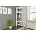 thumbnail image 5 of Pemberly Row 4-tier Corner Traditional Wooden Bookcase in White, 5 of 6