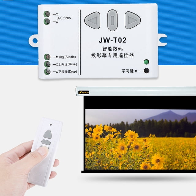 Smart Learning Button Remote Control Anti-Interference Projector Screen Switch Projection Screen Controller Entertainment for Home