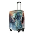 thumbnail image 2 of Cauagu Ink Style Wave Dragon Print Travel Luggage Cover,Travel Dust-proof Suitcase Cover Softside Suitcase Protector for 18-32inch,Not Included Suitcase, 2 of 8