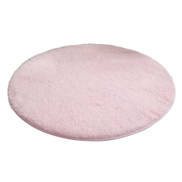 Round Floor Mat for Bedroom Bedside Computer Chair Yoga Use with Non-Slip Bottom and Crystal Velvet Material