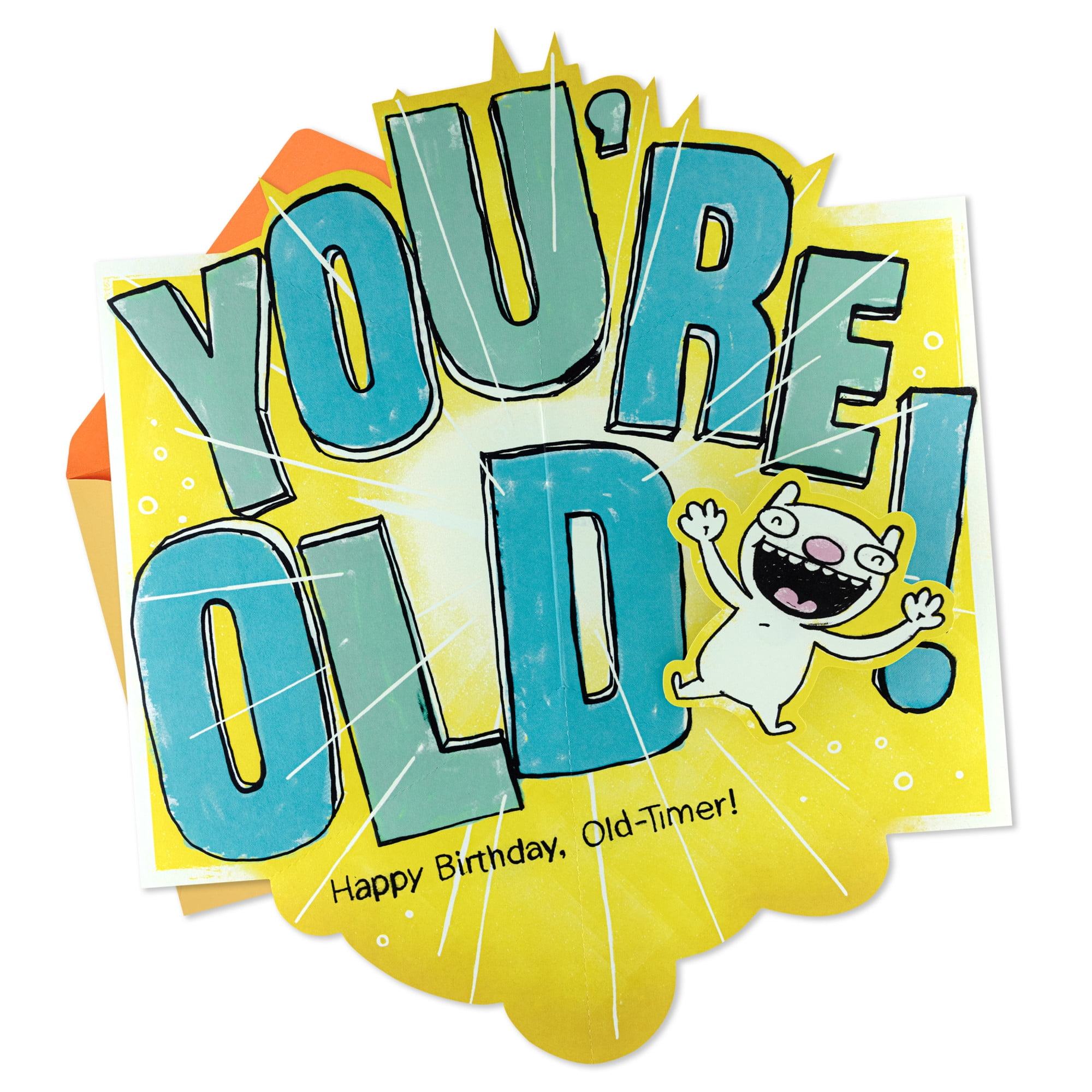 Hallmark Funny Pop-Up Birthday Card (Hate to Spring This On You, Old-Timer)