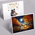 thumbnail image 3 of Hello Fall Miniature American Shepherd Enjoys Warm Campfire Autumn Night 7x5in Folded Greeting Card MAS Dog Lover Gifts Single Note Card with Envelope - 01008, 3 of 5