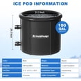thumbnail image 4 of Ice Bath Chiller & Cold Plunge Tub Kit, 1/3HP Cold Plunge Chiller with Built-in Pump & Filter, XL 100 Gal Ice Pod, Cold Plunge Tub with Water Chiller for Cold Therapy Recovery, 4 of 8
