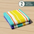 thumbnail image 5 of Seed & Stone Set of 2 Ultra Soft Beach Towels, 41% Recycled, 28" x 60", Laguna Stripe, Yellow Theme, 5 of 8