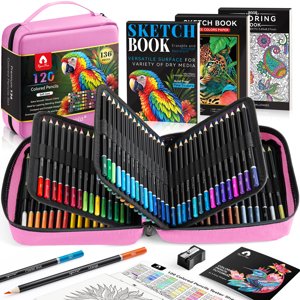 Vigorfun 120-Color Pencil Set with Portable Case