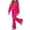 Z01_Hot Pink, variant on Gradient Two Piece Girls Set Flare Hight Elastic Waist Sweatpants with Crewneck Relaxed Fit Soft Sweatshirts Matching Outfit Black 5-6 Years