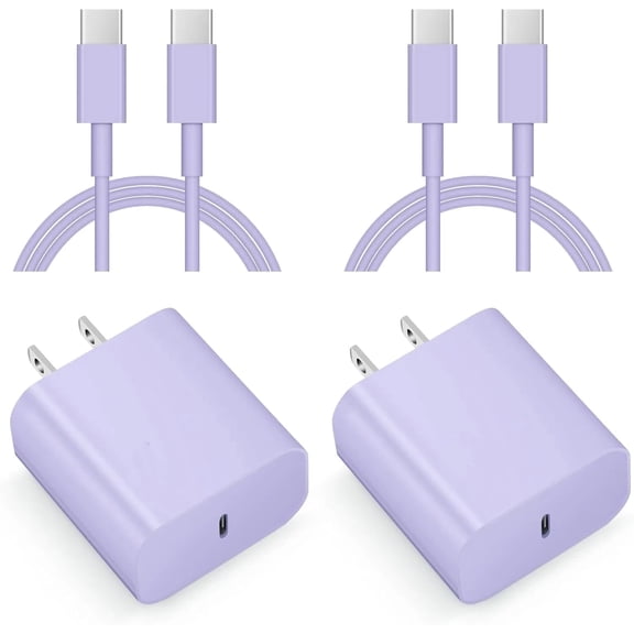 for iPhone 17 16 15 Charger,2 Pack USB C Charger Block Type C Chargers 6FT Cord Wall Chargers Compatible with iPhone Air/17/17 Pro/17 Pro Max/16/16 Plus/16 Pro/16 Pro Max/15 Pro Max/Min,Purple