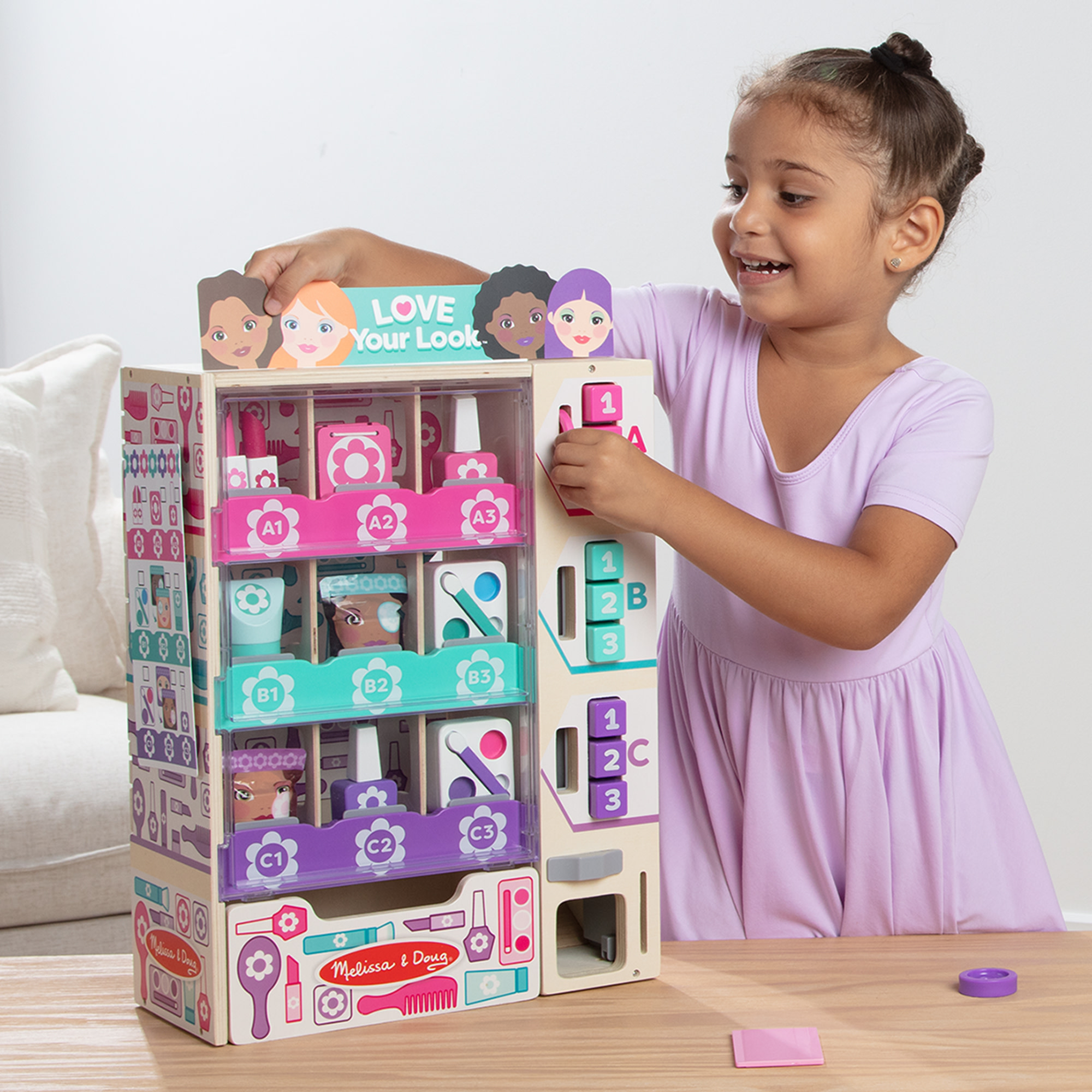 Melissa & Doug Beauty Kiosk Wooden Vending Machine photo 7