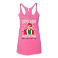 thumbnail image 2 of Michael Scott The Name is Bond Santa Bond Ugly Christmas Sweater Tri-Blend Racerback Tank Top, Vintage Pink, Small, 2 of 3