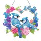 thumbnail image 1 of Acrílico Una Sola Cara Con para Manualidades (gorriones Azules Corazón), 1 of 9