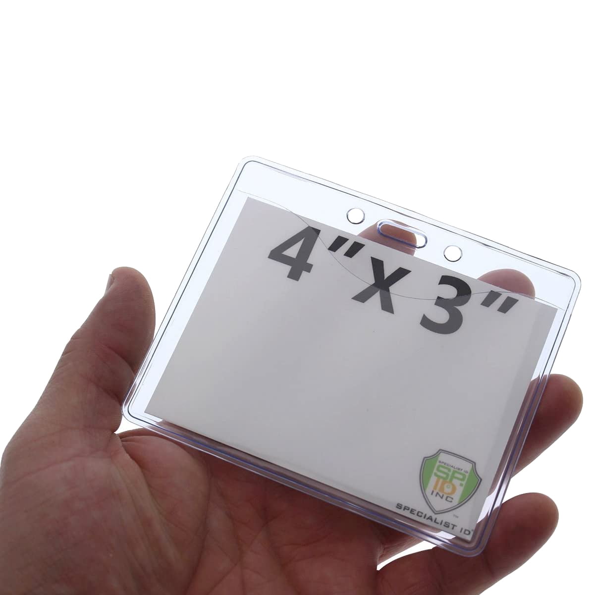 Specialist Premium Heavy Duty ID Badge & ID Holders, 4" x 3, 100 Pack