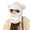 White, variant on Women Winter Sherpa Beanie Hats Knit Ear Flaps Cover Warm Ears Hat Braid Wrap Hat White