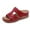 Red, variant on CQONEPT Wedge Sandals Women Summer: Comfortable Open Toe Dressy Platform Sandal Size 10 Red