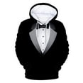 thumbnail image 2 of Hpapadks Hoodie Men 3D Tuxedo Print Hoodies Pullover Long Sleeve Hooded Sweatshirt Halloween Christmas Party Festival Mens Sweatshirts, 2 of 4