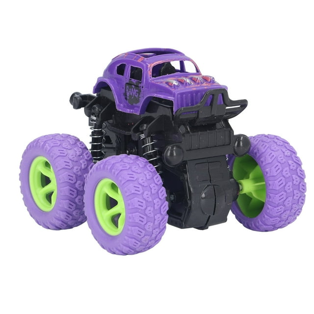 Véhicule Tout-Terrain Inertiel, Voiture Tout-Terrain à 4 Roues Motrices Haute Simulation Rotation 360° pour Enfants de 3 Ans et Plus pour Herbe Sol Violet