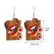 thumbnail image 2 of Árbol de Navidad Luces Pendientes de Madera Conjunto con Santa Claus Enano Muñeco de Nieve Colgantes, Aleación Acrílico Ligero Regalo de Fiesta para Mujeres, Niña, 2 of 4