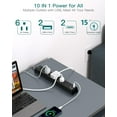 thumbnail image 3 of PYYAN-Surge Protector Power Strip 15 Ft Cord, Ultra Thin Flat Extension Cord with 6 Outlets 4 USB Ports(2 USB C), Flat Plug Power Strip, 15 Ft Long Power Cord, Home Office College Dorm Room Essential, 3 of 4