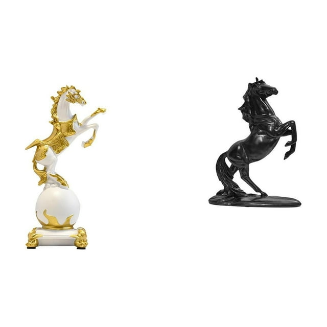 Figura de escritorio,Estantería con estatua de caballo para escritorio,oficina y decoración del hogar.,Figura decorativa de escritorio de resina para decoración del hogar,Estatua del