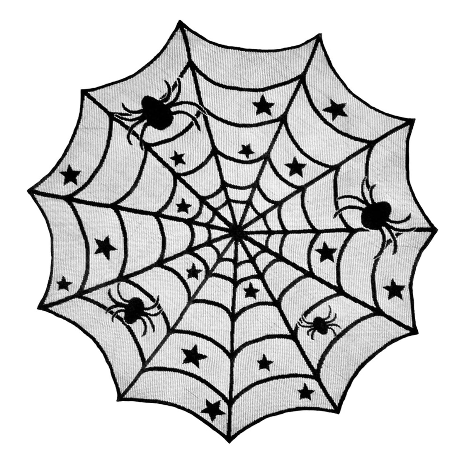 Halloween Table Cloth Spider Web Black Net Home Party Decoration Cover Spiders 
