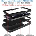 thumbnail image 2 of LAICAIW Defender Case for iPhone 13 Pro Max 6.7 Inch, [Military Grade] 3 in 1 Shockproof Rugged Protective, Heavy Duty Bumper Phone Cover Black(Without Screen Protector), 2 of 6