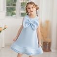thumbnail image 4 of Girl Sleeveless Bowknot Dress Princess Birthday Party Wedding Ball Gown 3-8Y, 4 of 5