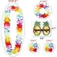 thumbnail image 3 of 14 Pack Hula Skirt Costume Kit for Hawaii Luau Party, 2-Person Set Dancing Hula with 32in Grass Skirt, Hawaiian Lei, Hibiscus Hair Clip, Pineapple Sunglasses for Adults, 3 of 7