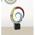thumbnail image 3 of 10" Rainbow Glass Abstract Hand Painted Sculpture, 3 of 3